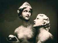 Adam en Eva : kunst, lith, sculptuur, zwartwit : Dominique Thijssens