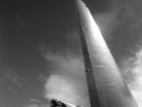 Flying Fortress : museum, vliegtuig, zwartwit